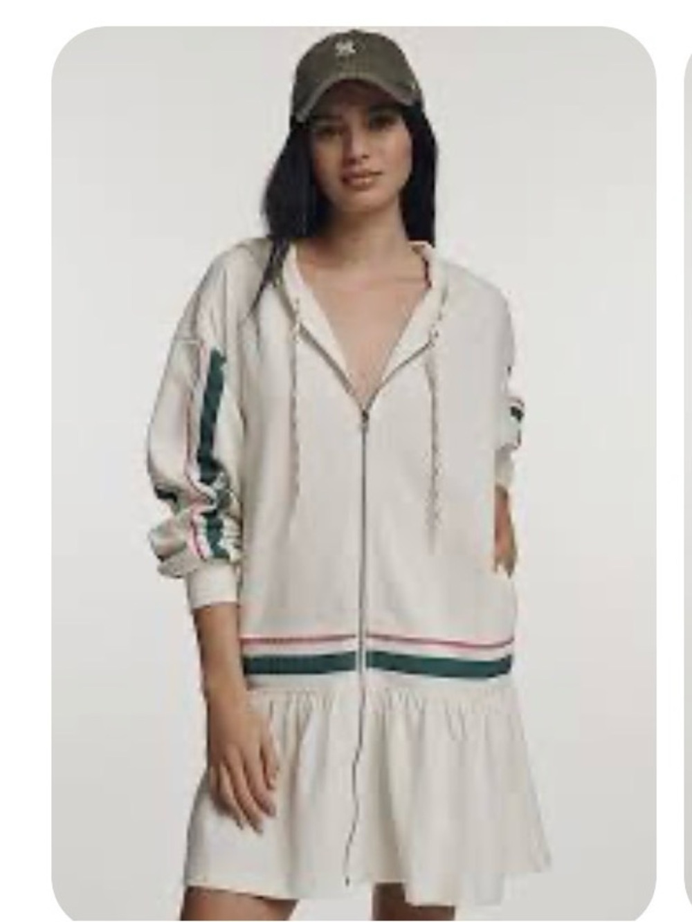 NWT Anthropologie Daily Practice Front Zip Sweatshirt Varsity Twofer